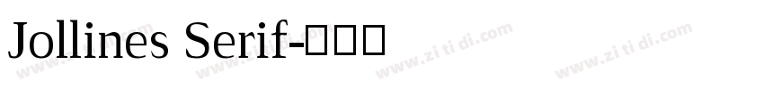 Jollines Serif字体转换